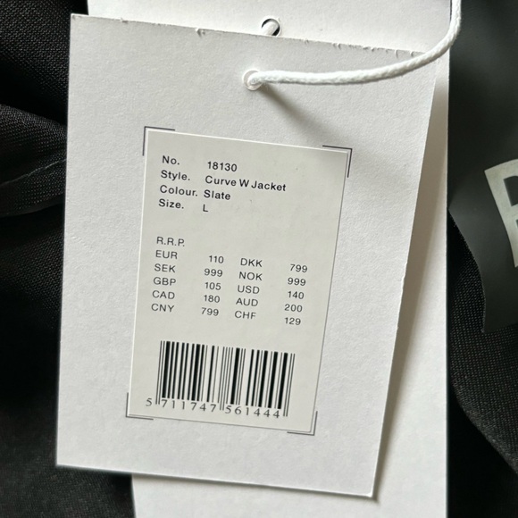 NWT Rains Curve W Rain Jacket in Slate Size Large - Picture 11 of 15